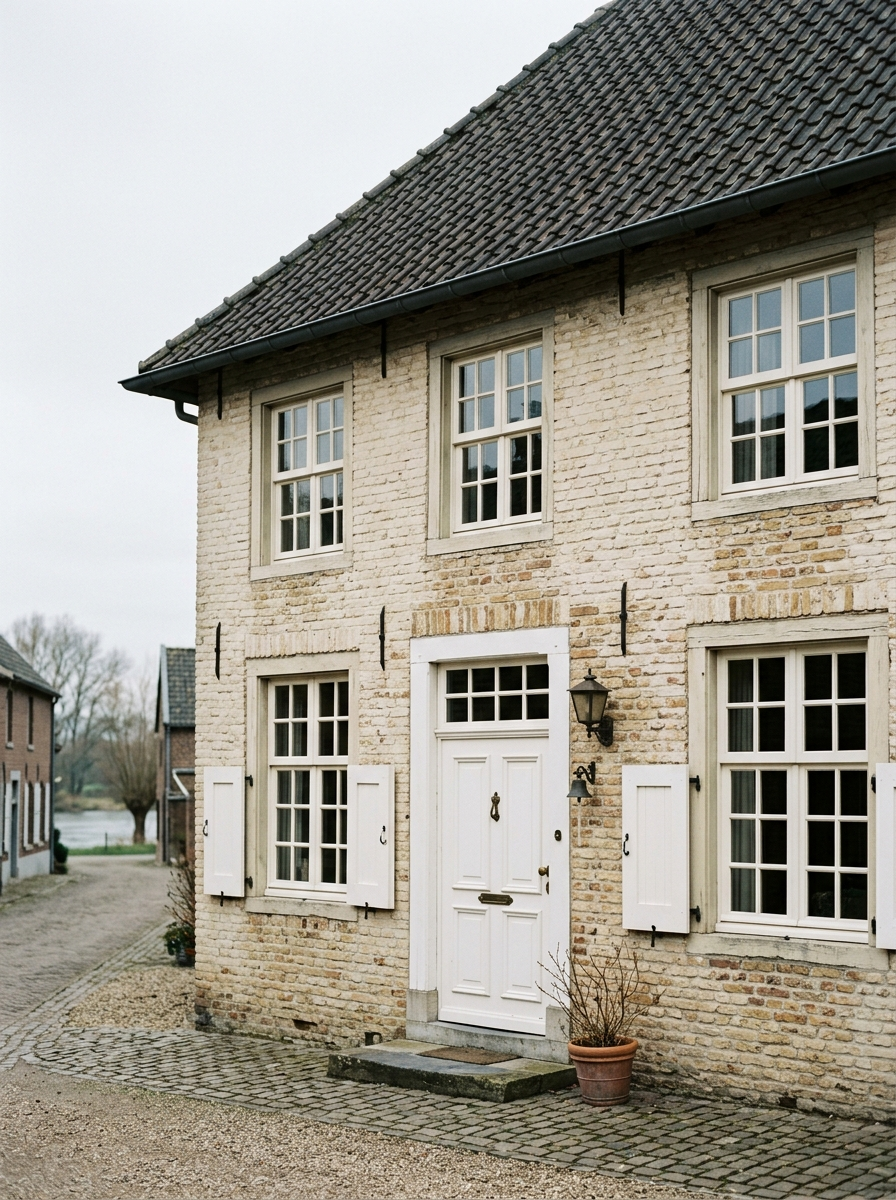 Klassieke dorpswoning in Beesel aan de Maas met witte kozijnen, schilder in Beesel door VDB Schilderwerken
