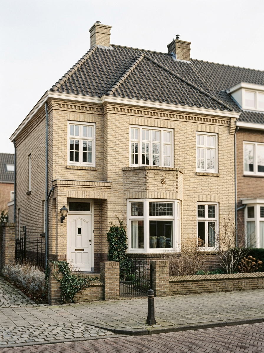 Karakteristieke jaren-30 woning in Blerick met witte kozijnen, schilder in Blerick door VDB Schilderwerken
