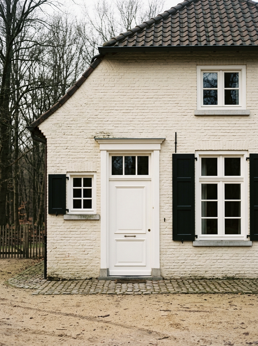 Klassieke landelijke woning in Herkenbosch met witte kozijnen, schilder in Herkenbosch door VDB Schilderwerken