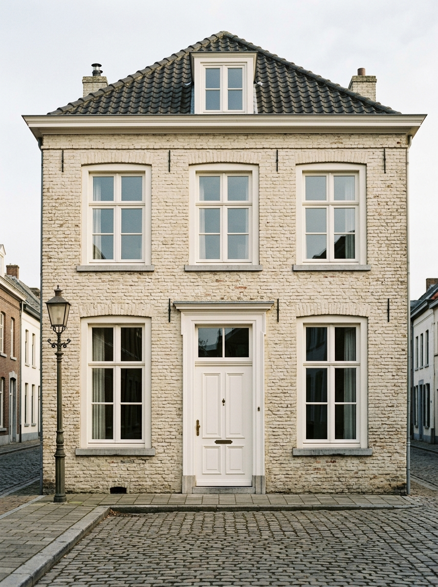 Klassieke dorpswoning in historisch centrum van Horst met witte kozijnen, schilder in Horst door VDB Schilderwerken