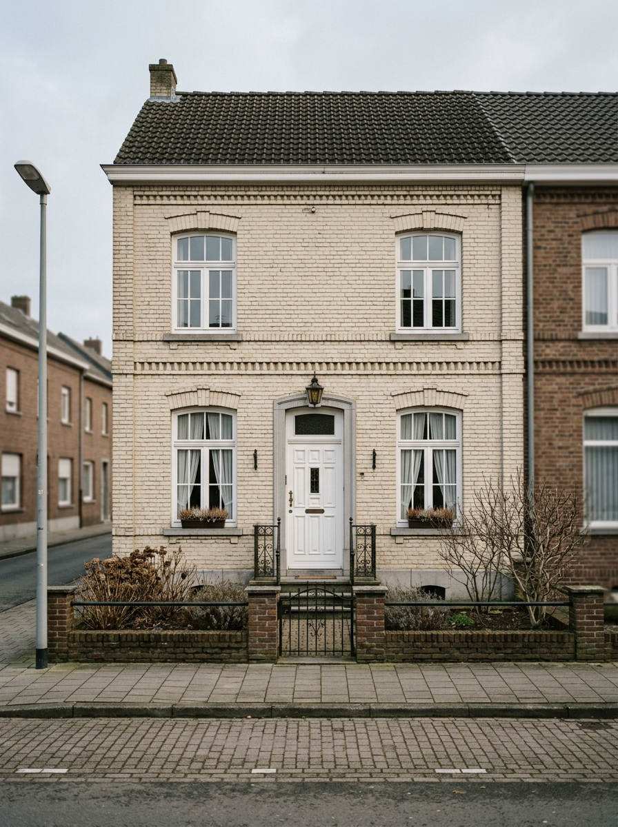 Karakteristieke jaren-30 villa in Kerkrade met witte kozijnen, schilder in Kerkrade door VDB Schilderwerken