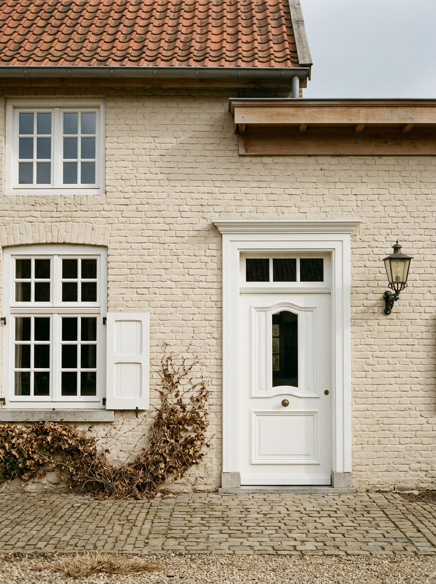 Klassieke landelijke woning in de gemeente Leudal met witte kozijnen, schilder in Leudal door VDB Schilderwerken