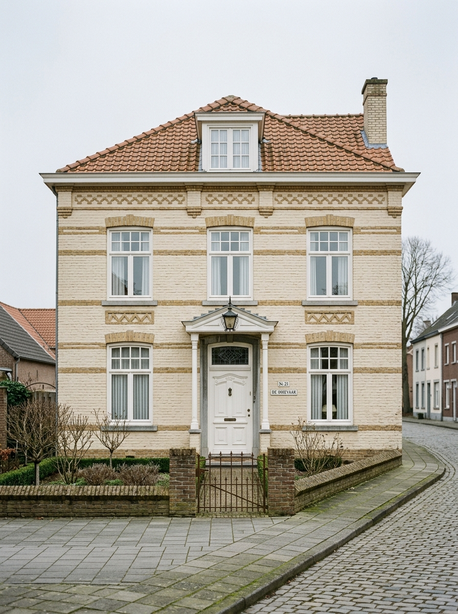 Karakteristieke jaren-30 villa in Nuth met witte kozijnen, schilder in Nuth door VDB Schilderwerken