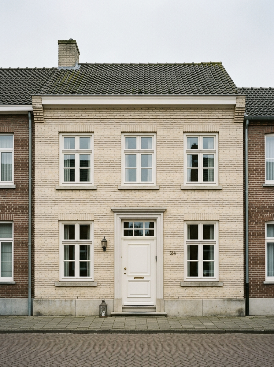 Karakteristieke jaren-30 woning in Panningen met witte kozijnen, schilder in Panningen door VDB Schilderwerken