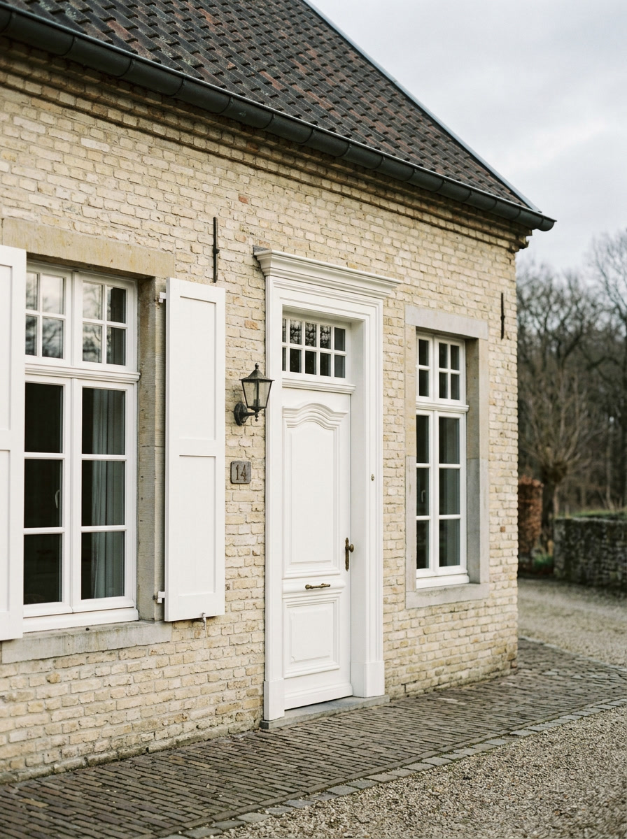 Klassieke landelijke woning in Posterholt met witte kozijnen, schilder in Posterholt door VDB Schilderwerken