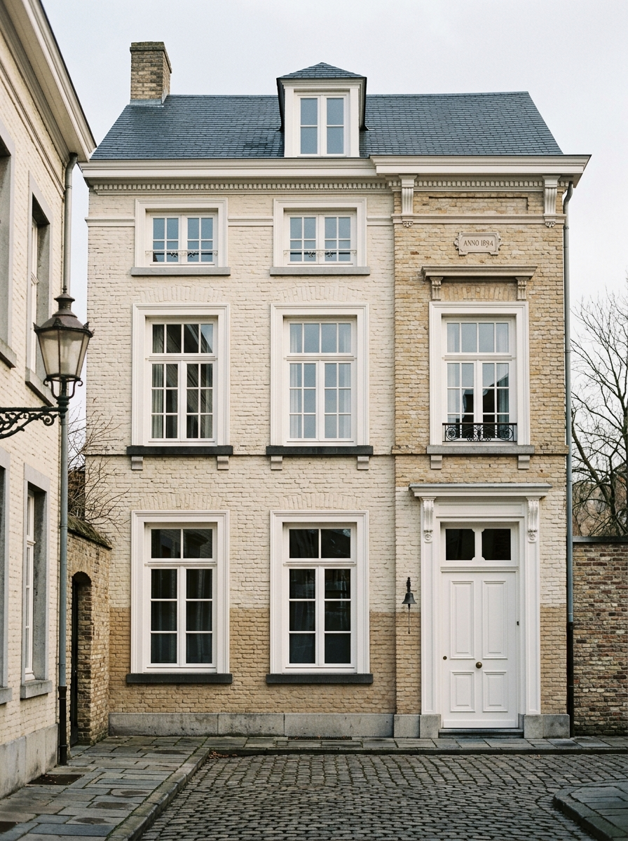 Klassieke villa in Tegelen aan de Maas met witte kozijnen, schilder in Tegelen door VDB Schilderwerken