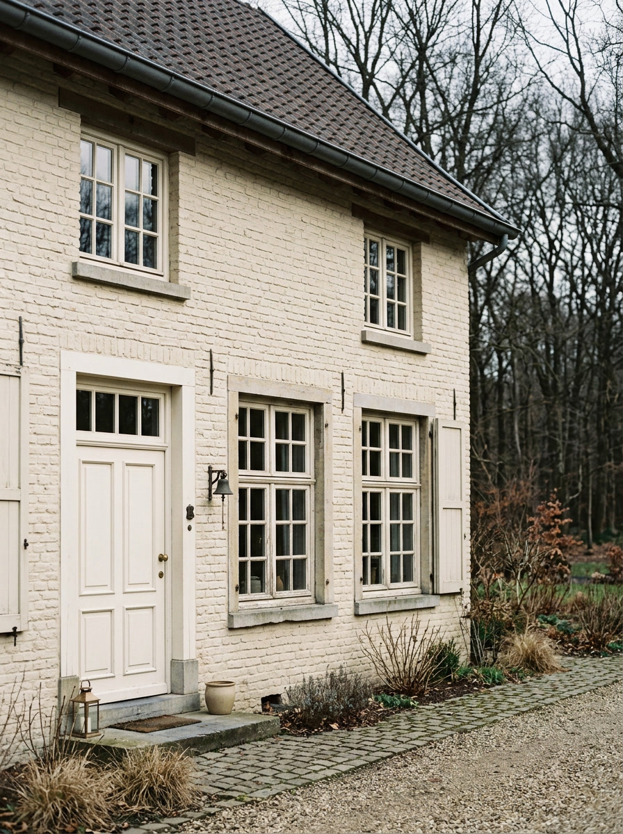 Klassieke landelijke woning in Vlodrop met witte kozijnen, schilder in Vlodrop door VDB Schilderwerken